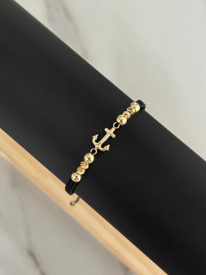 Pulsera ancla pequeña (5mm-diamantado 4mm)