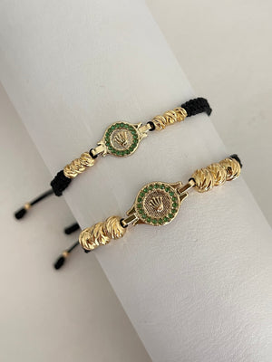 Pulsera Pareja Rlx pequeño y mediano diamantada  (6mm y 4mm)