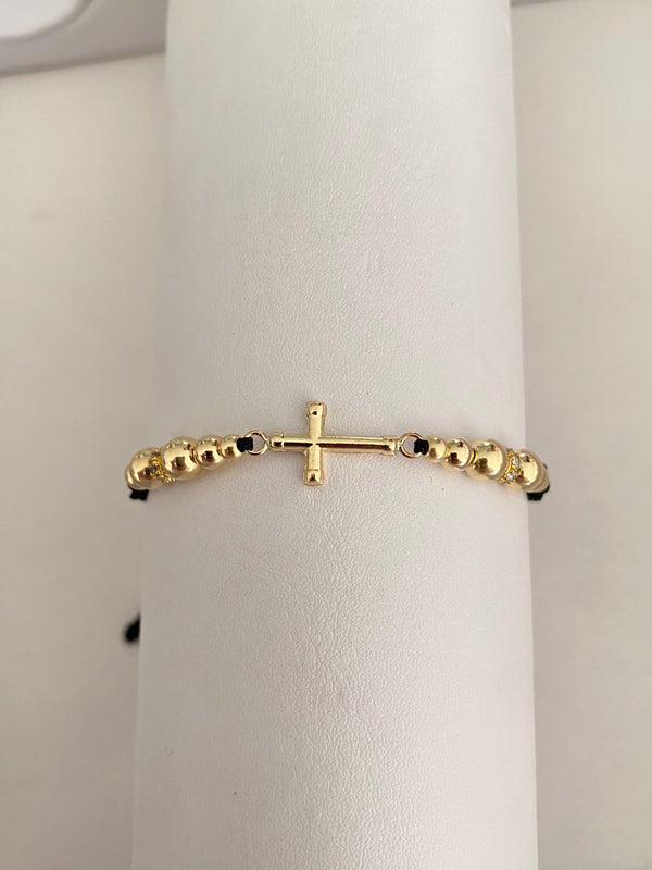 Pulsera Cruz mediana (3mm,4mm,5mm)