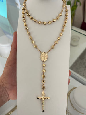 Rosario balin 6mm diamantado ( 65cms ) alta gama