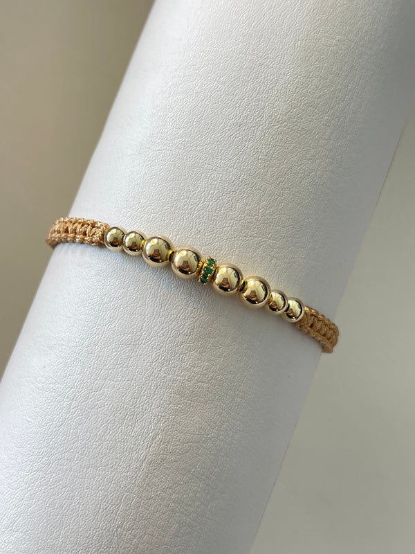 Pulsera circon verde (5mm,4mm)