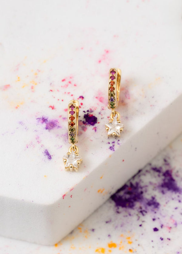 Argollas rainbow star