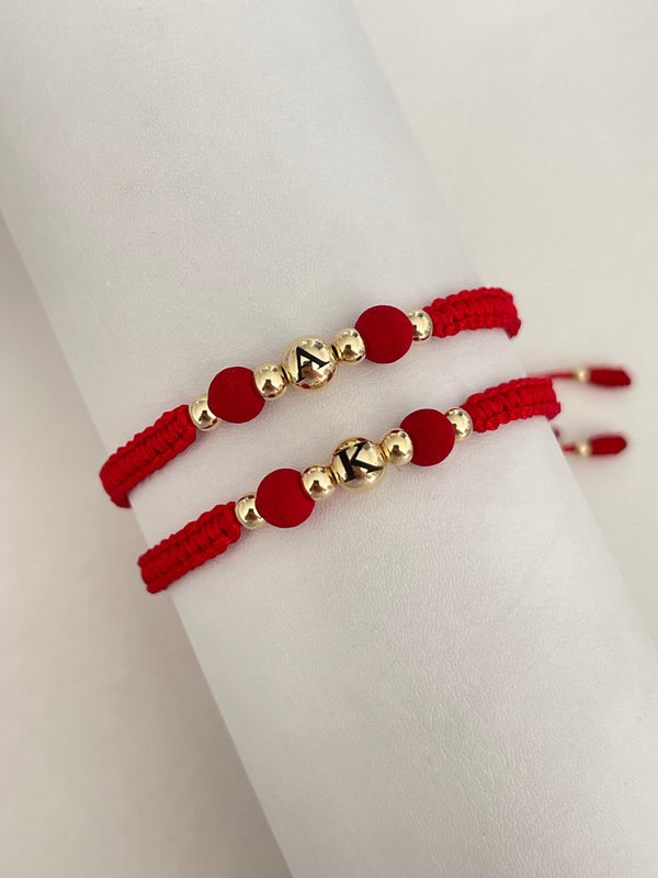 Pulseras  pareja inicial (4mm)