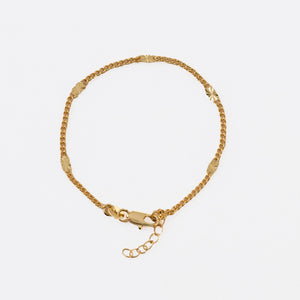 Pulsera cubana con destellos 16 Cms + Ext