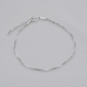 Pulsera Singapur 1,7 mm 16 Cms + Ext
