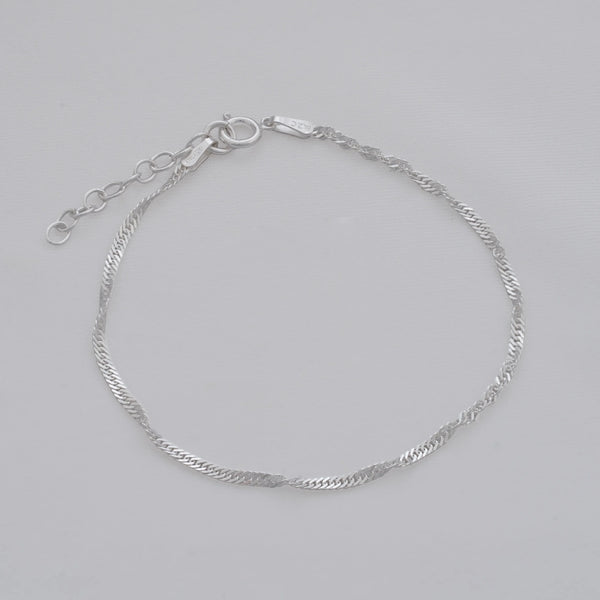Pulsera Singapur 1,7 mm 16 Cms + Ext