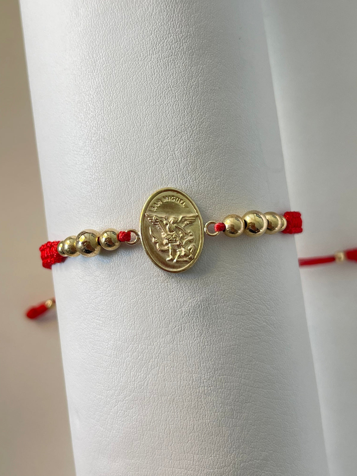 Pulsera arcángel san Miguel grande (6mm, 5mm, 4mm)