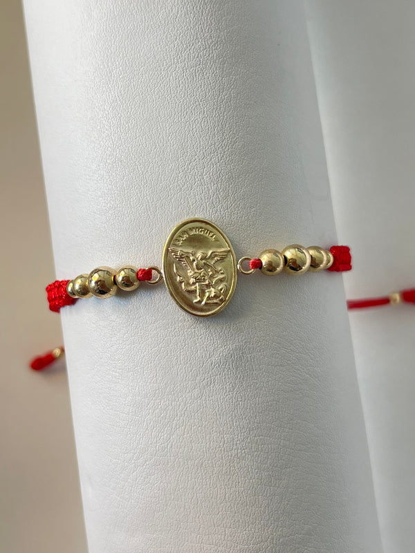 Pulsera arcángel san Miguel grande (6mm, 5mm, 4mm)