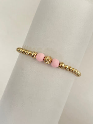 Pulsera diamantada rosada (6mm,5mm,4mm)