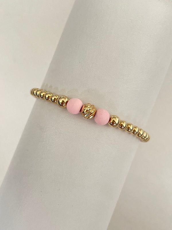 Pulsera diamantada rosada (6mm,5mm,4mm)