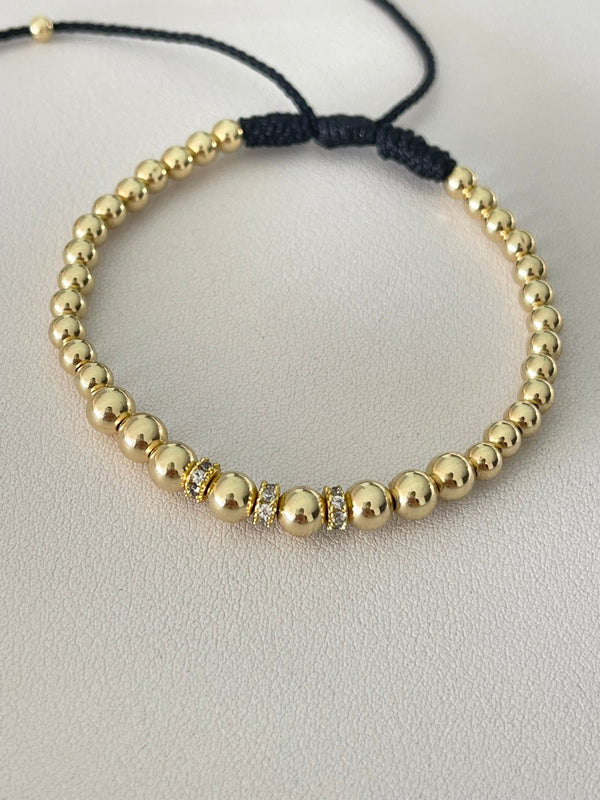 Pulsera Circonias, balines #4 y #5
