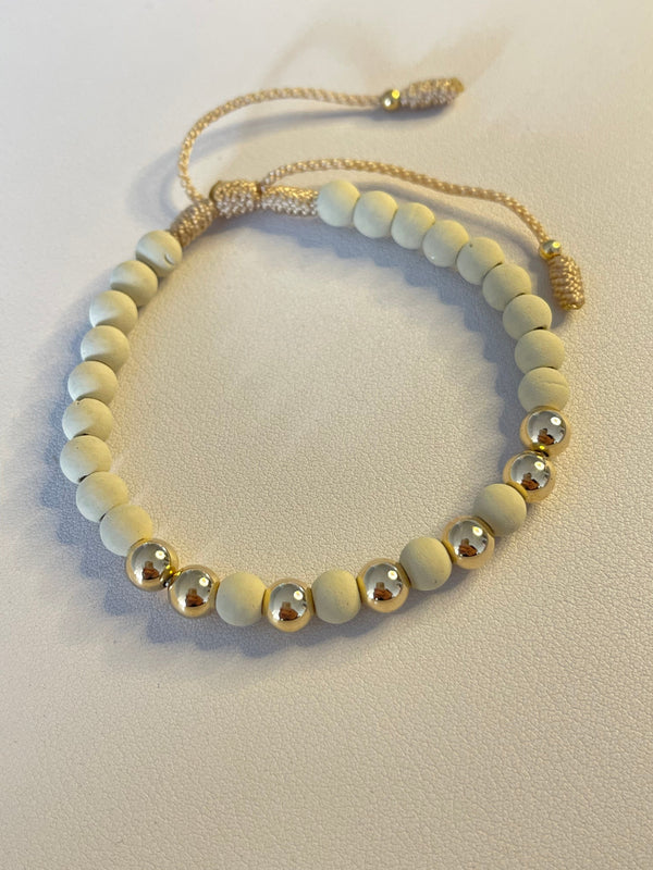Pulsera Beige (6mm)