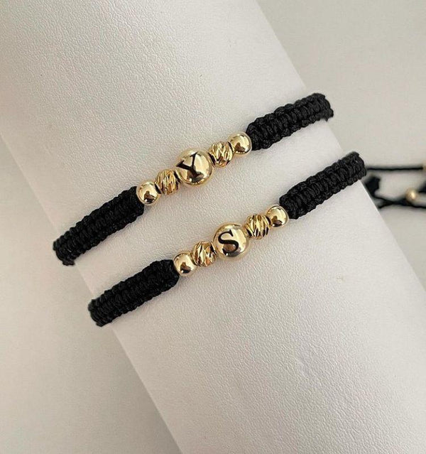 Pulseras pareja inicial (4mm)