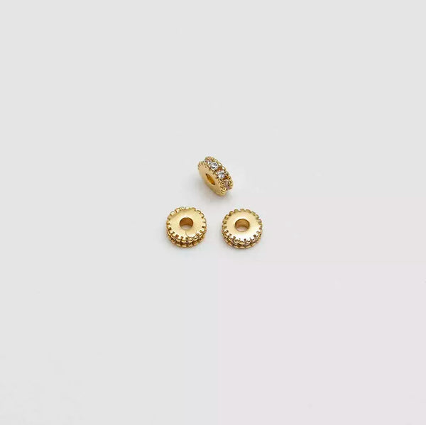 Herraje rondel cristal 4mm x3