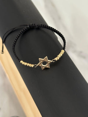 Pulsera estrella de David (diamantado 2mm)