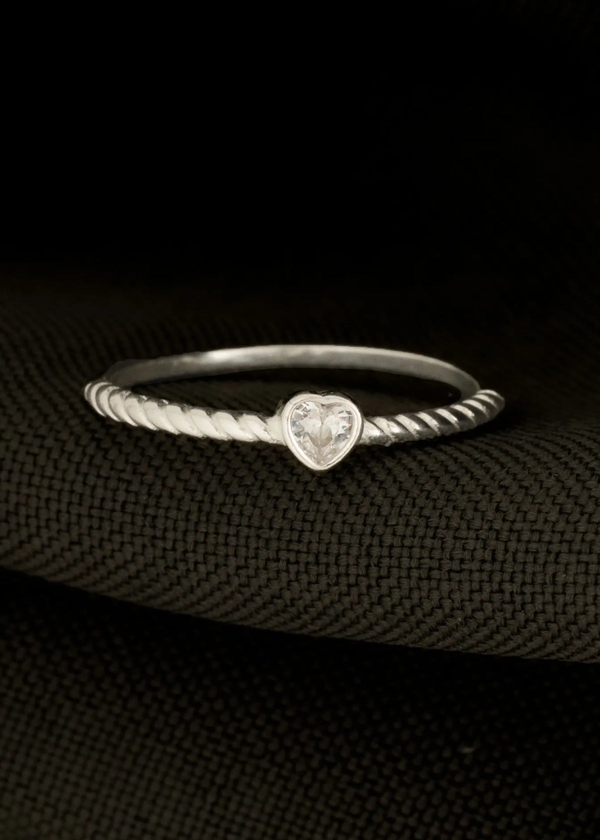 Anillo little heart plata ley 925