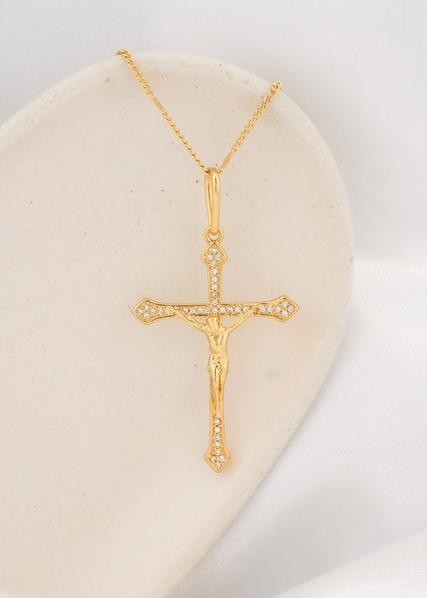 Dije cruz cristo circonias 4Cms