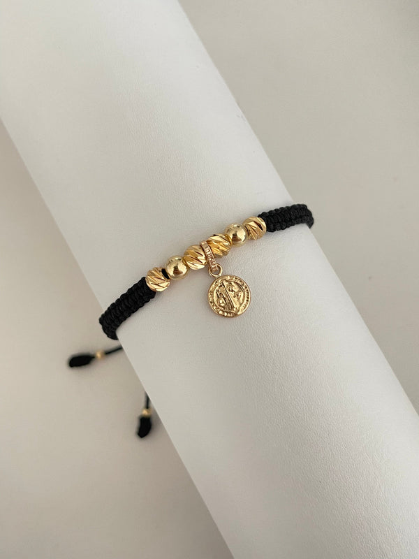 Pulsera diamantada san Benito exclusive ( 5mm)