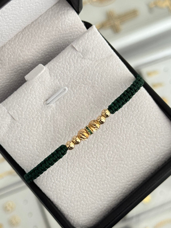 Pulsera circonia verde diamantado