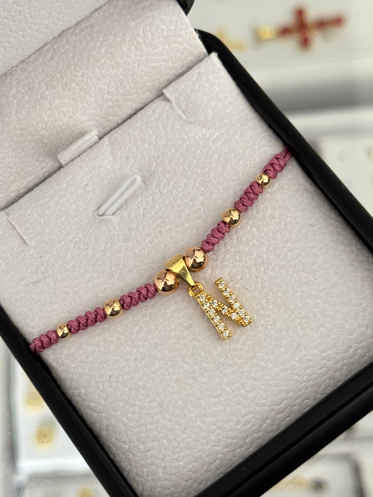 Pulsera letra con circones
