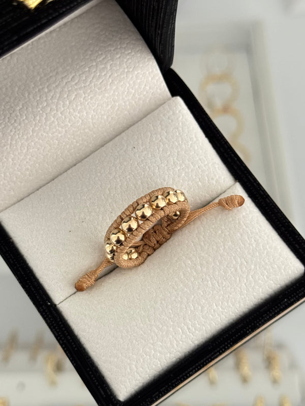 Anillo tejido balín 4mm