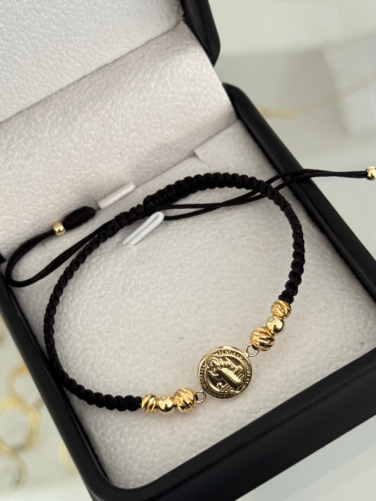 Pulsera san Benito diamantada