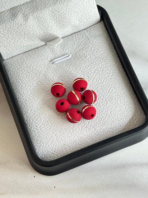Neopreno argollado, negro y rojo #8