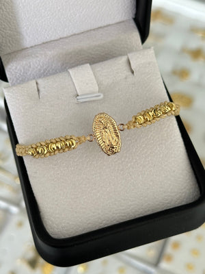 Pulsera Guadalupe tallada balín italiano