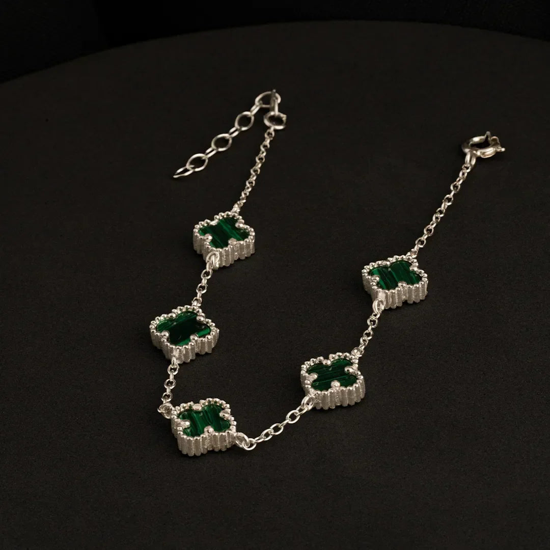 Esclava clover 5H malaquita 10mm 17 Cms + Ext
