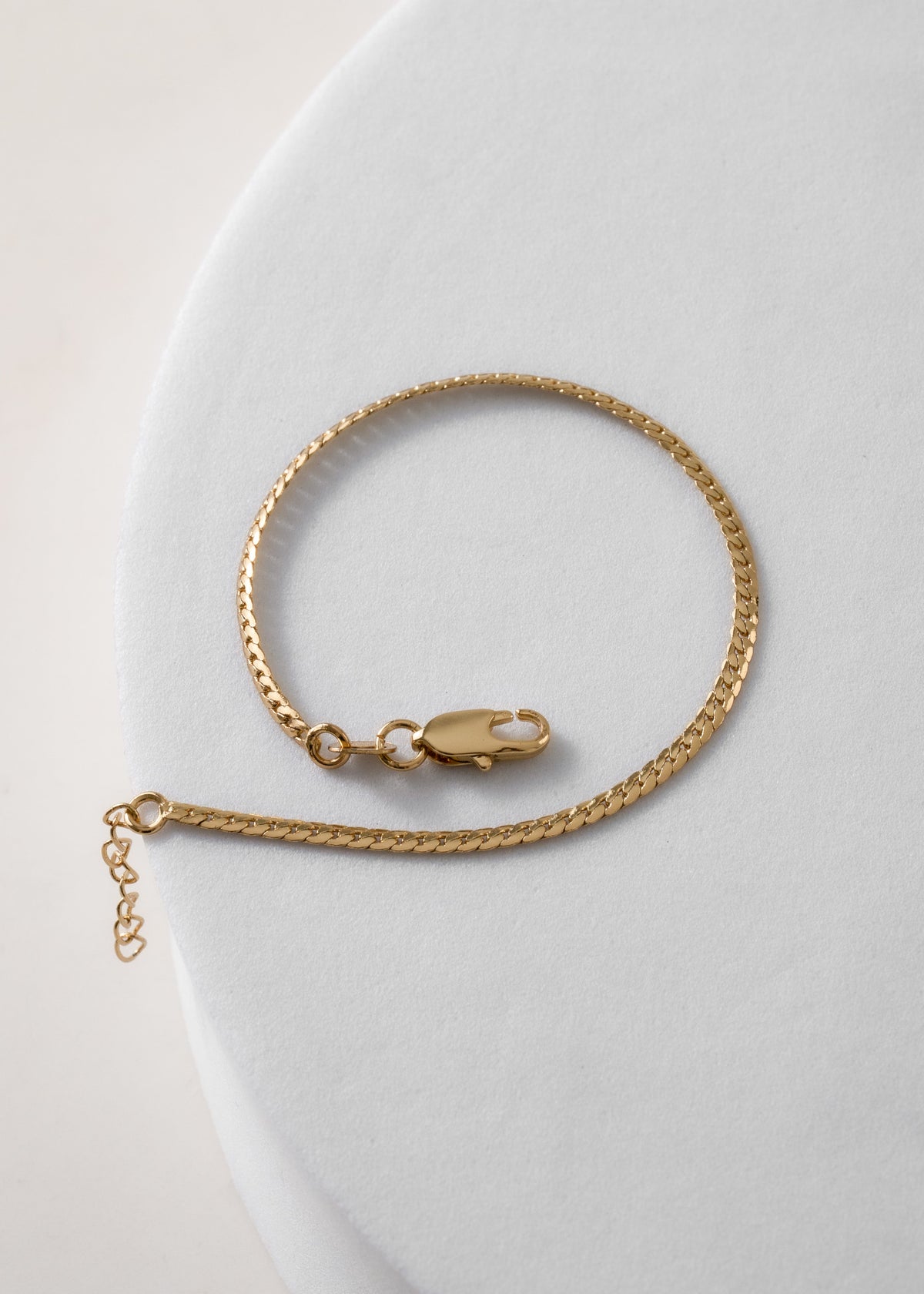 Pulsera serpiente plana finita 15cms + extensor