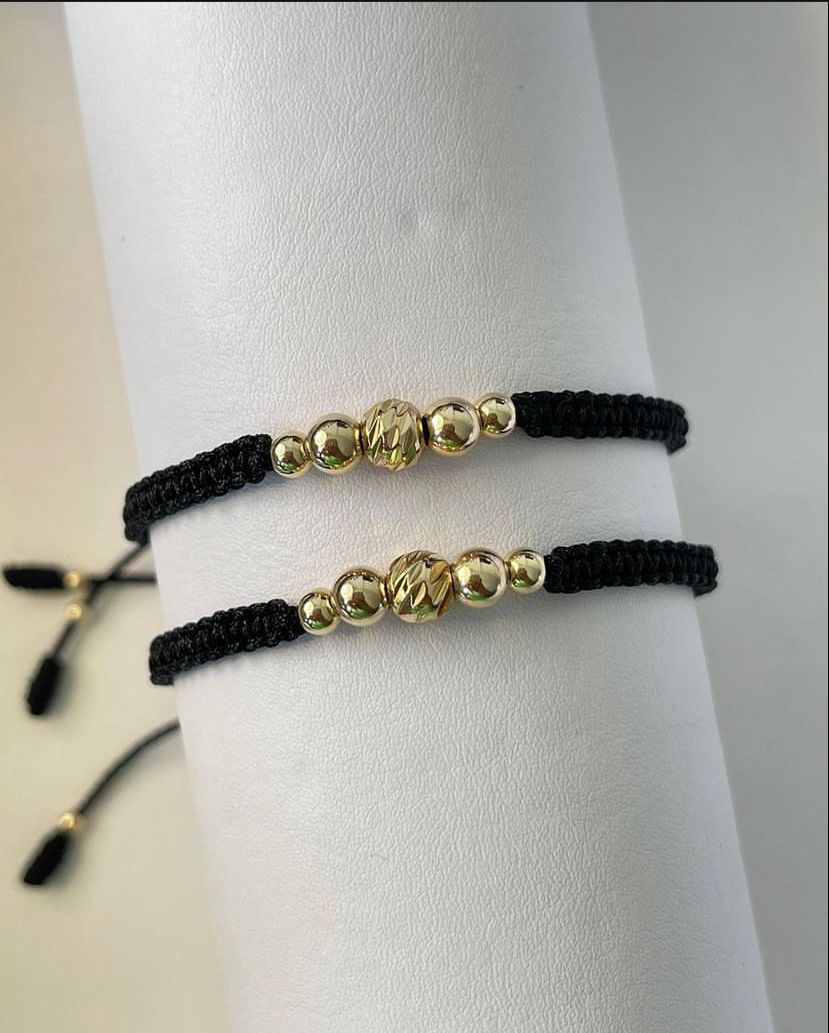 Juego pulsera balin #4, #5 y balin #6 diamantado. X2