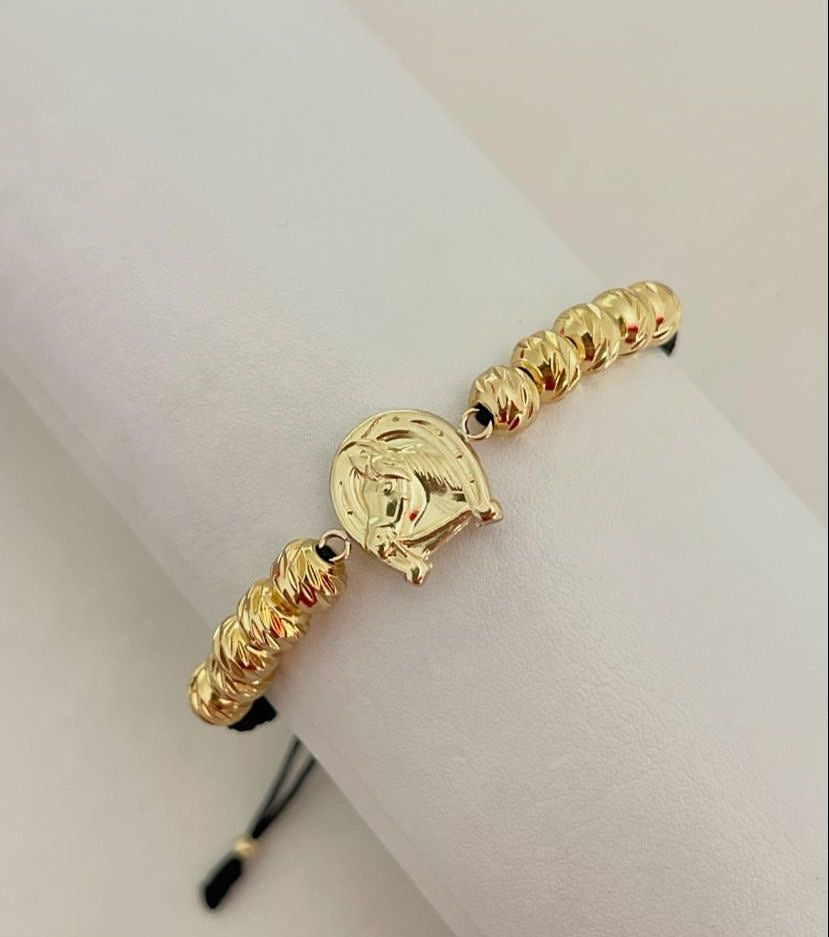 Pulsera caballo con balin diamantado #6