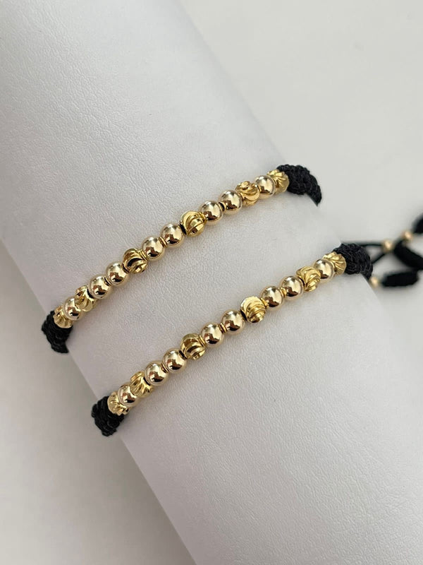 Juego pulsera con balin liso e italiano #4. X2