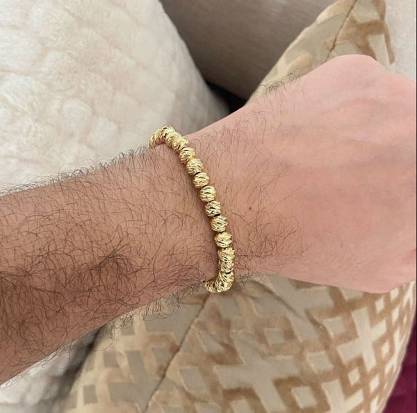 Pulsera con balines #5 diamantados completa.