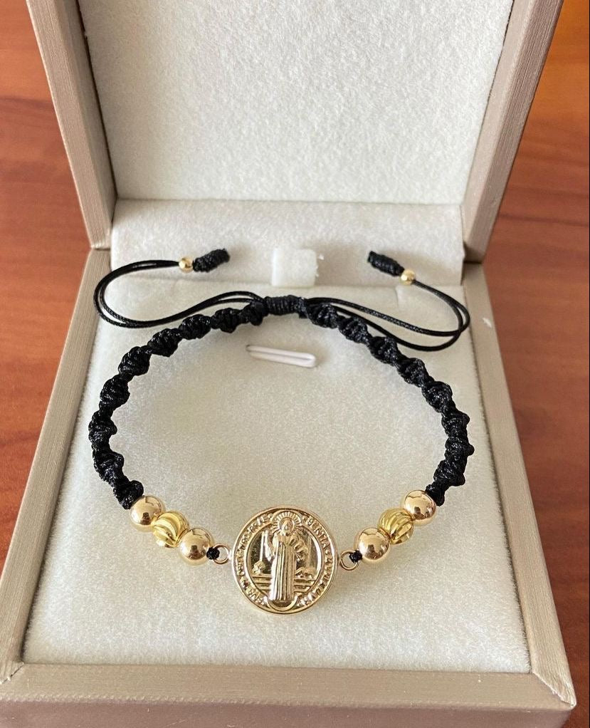 Pulsera herraje san Benito con balines #5.