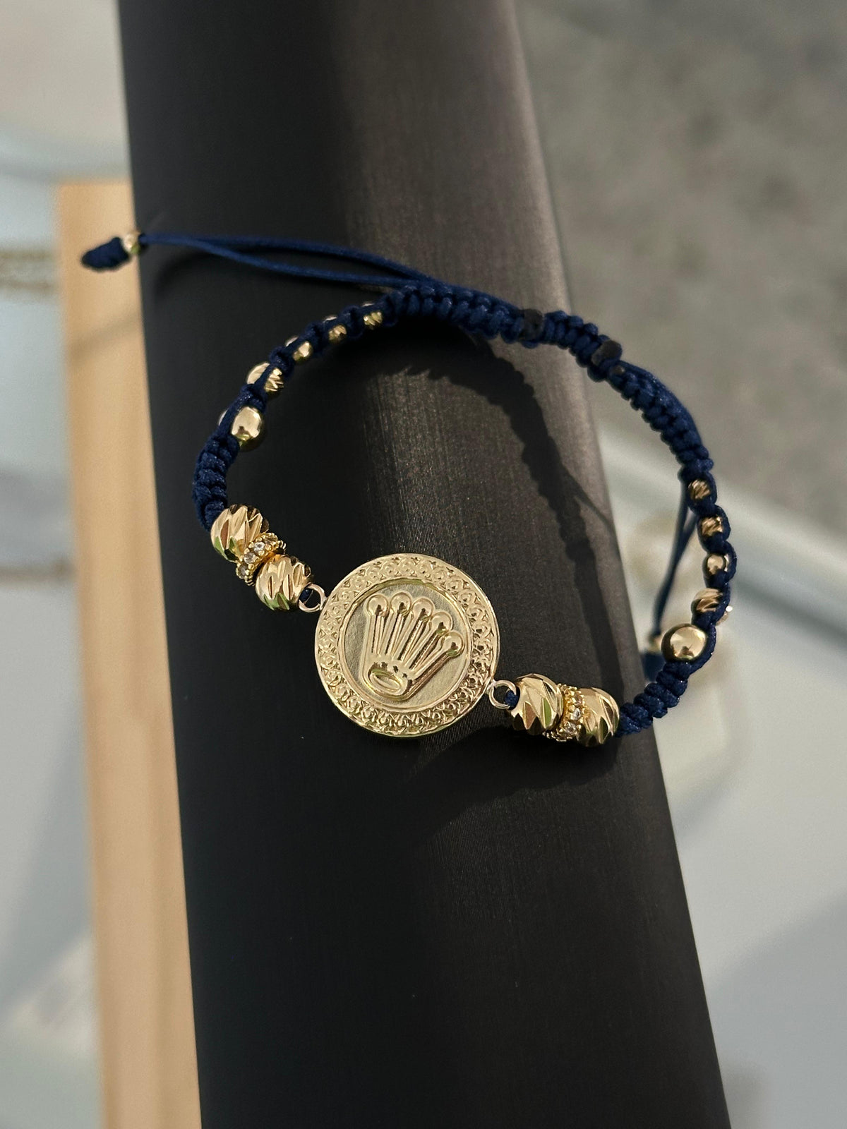 Pulsera herraje corona grande + circón