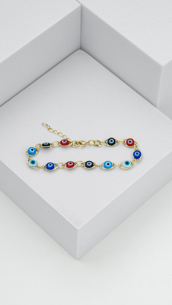 Esclava ojo turco multicolor 16cms + Extensor