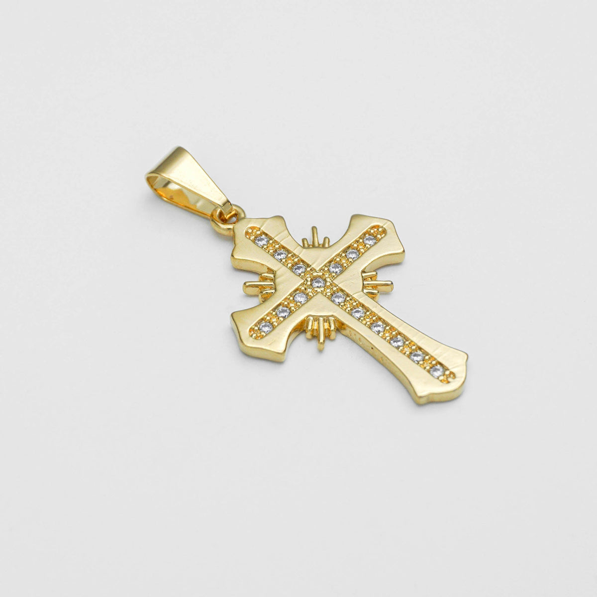 Dije cruz sagrada circonia cristal
