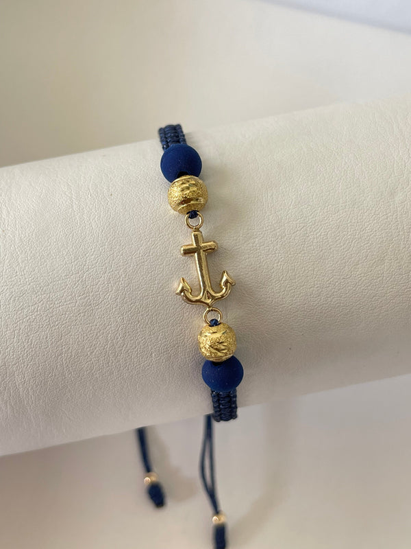 Pulsera ancla diamantada (6mm)